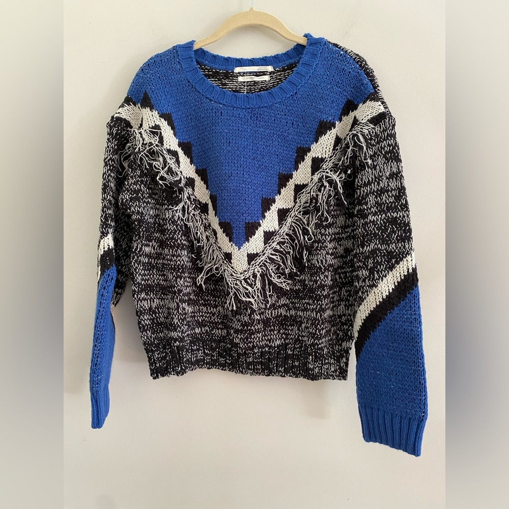 Anthropologie Miska Fringed Sweater new with tag - Picture 2 of 9